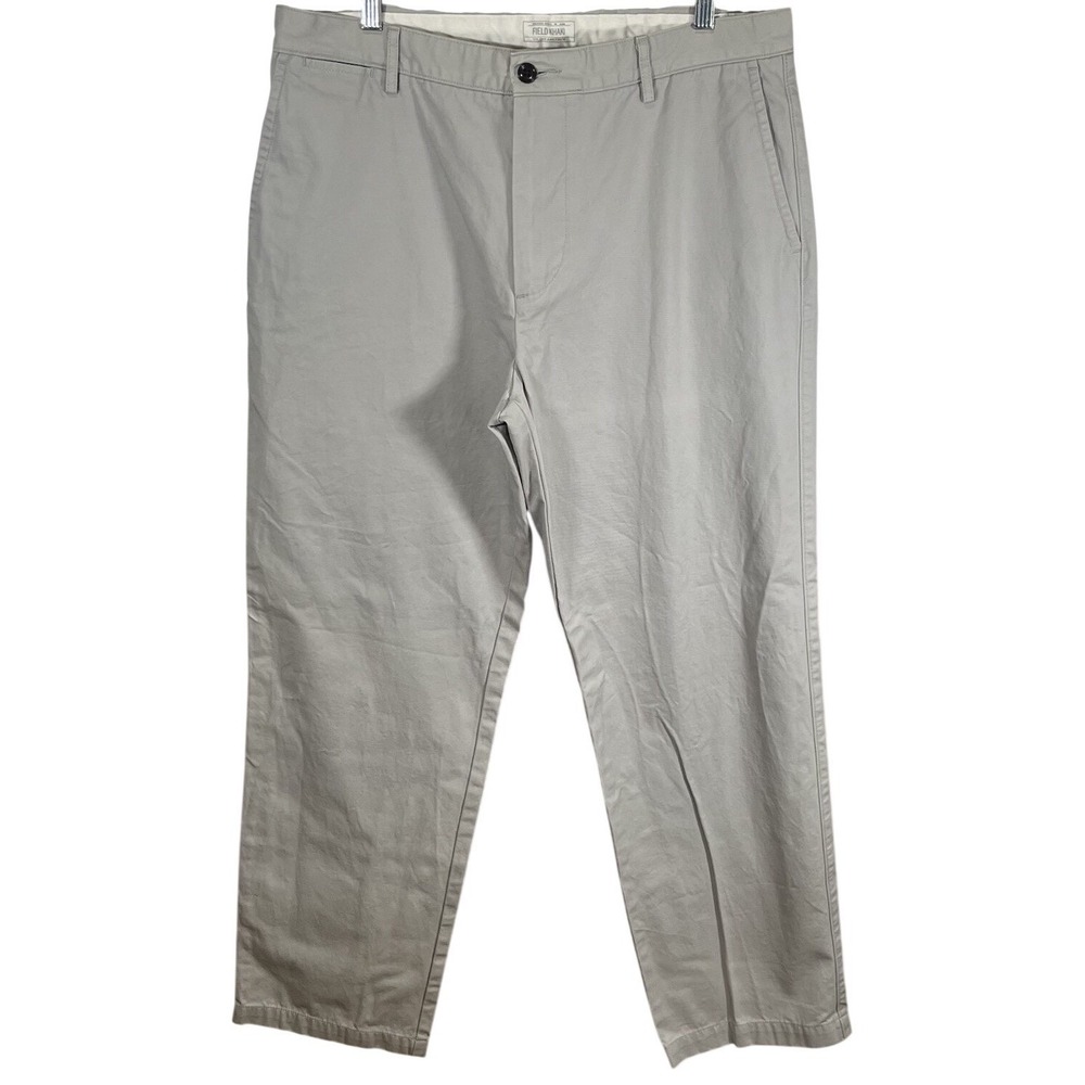 Dockers Field Khaki‎ Pants Men's 36x34 Gray Straight Leg Flat Front